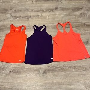 Women’s Lot of 3 Under Armour Heat Gear Tank Tops Size Small